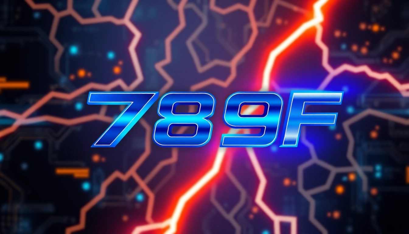 789F logo displayed on a high-tech interface with vibrant colors, highlighting brand presence and technological sophistication for accessible navigation and branding must-have.