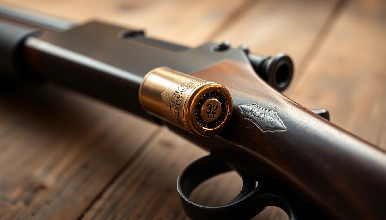 Authentic scene featuring a 32WIN Winchester rifle and cartridge, highlighting heritage and firearm details for collectors and enthusiasts.