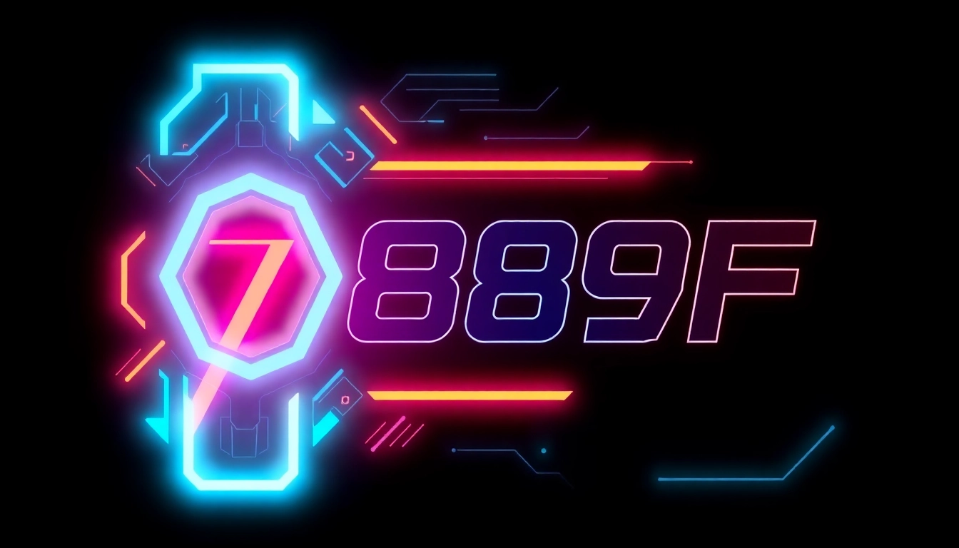 789F logo displayed on a sleek digital background, symbolizing innovation and strength in online services