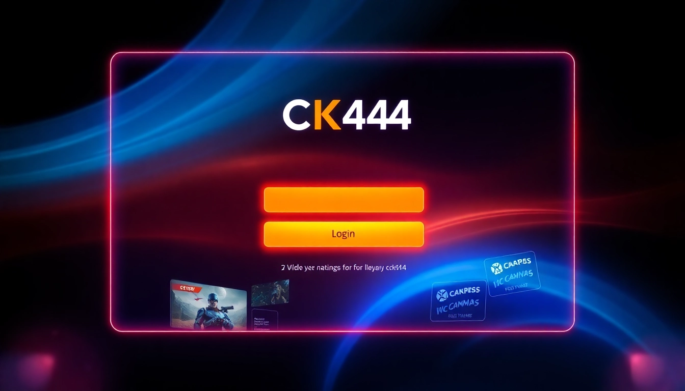 Quick and secure ck444 login page with vibrant gaming elements and user-friendly design for seamless access to top casino games.