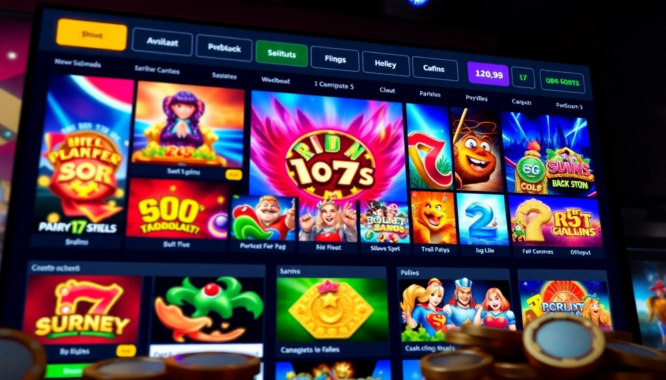 mentoto daftar: Visual of a sleek casino interface highlighting top slot games and trusted online gambling platform elements for user engagement.