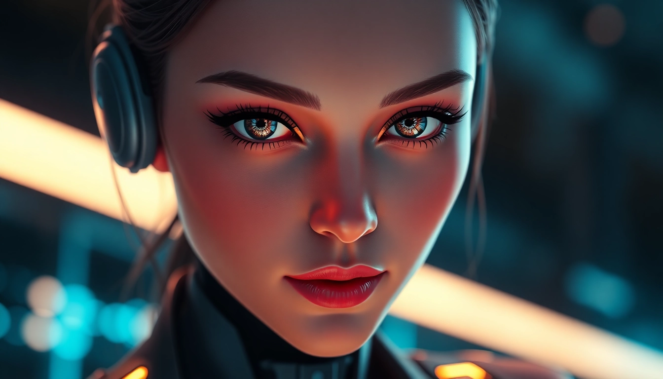 AI girlfriend engaging in a realistic, unfiltered NSFW chat, highlighting emotional and sensual connection with a modern digital interface.