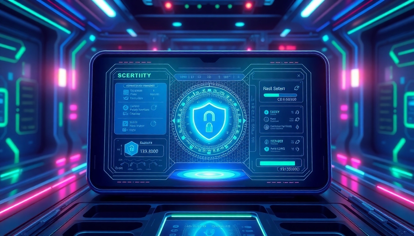 Secure crypto wallet interface showcasing advanced security features and user-friendly design