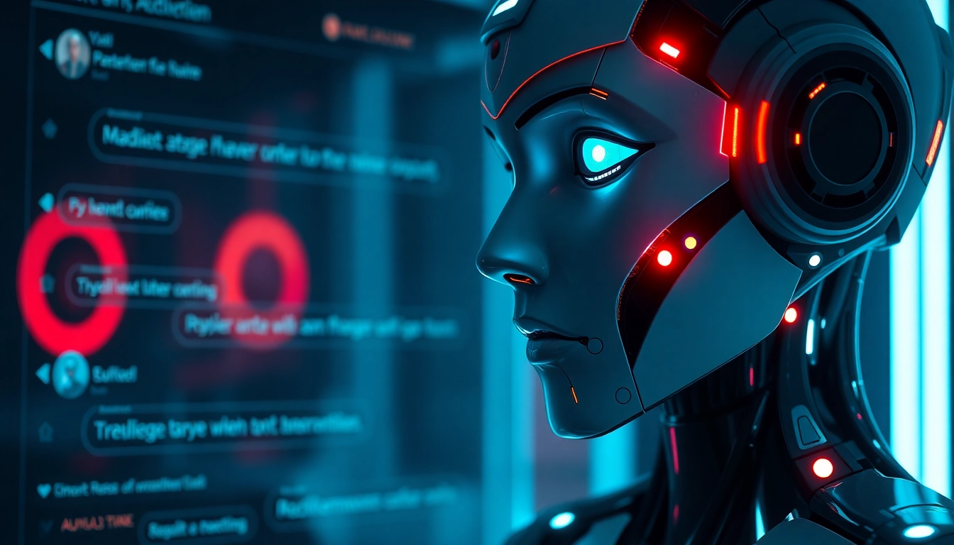 An advanced nsfw ai chatbot interface delivering unfiltered, realistic adult conversations, designed with sleek visuals and neon accents for user engagement.