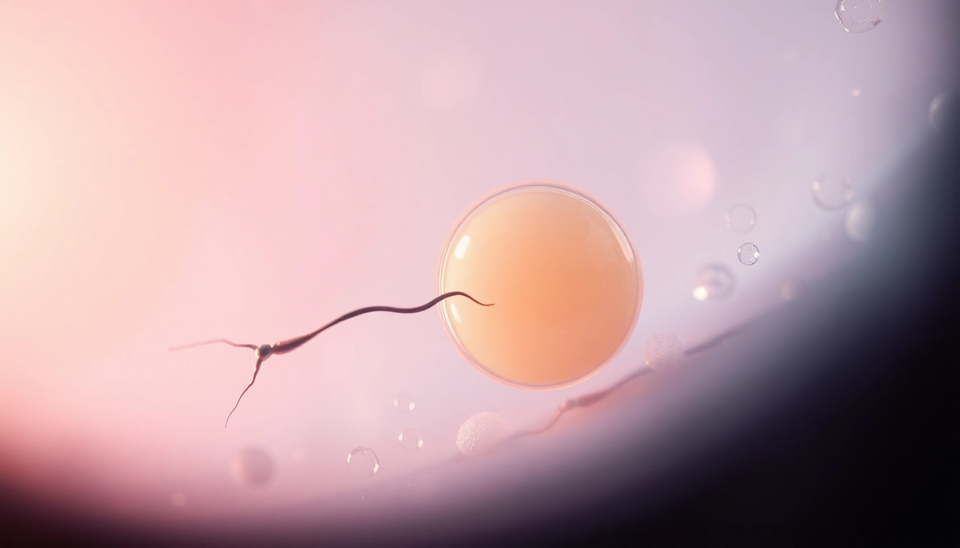 Step-by-step visualization of come avviene la fecondazione in vitro with fertilized egg and lab